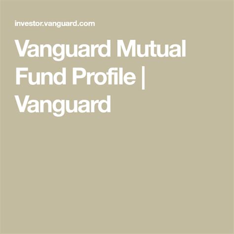 tirrx|Vanguard Mutual Fund Profile .